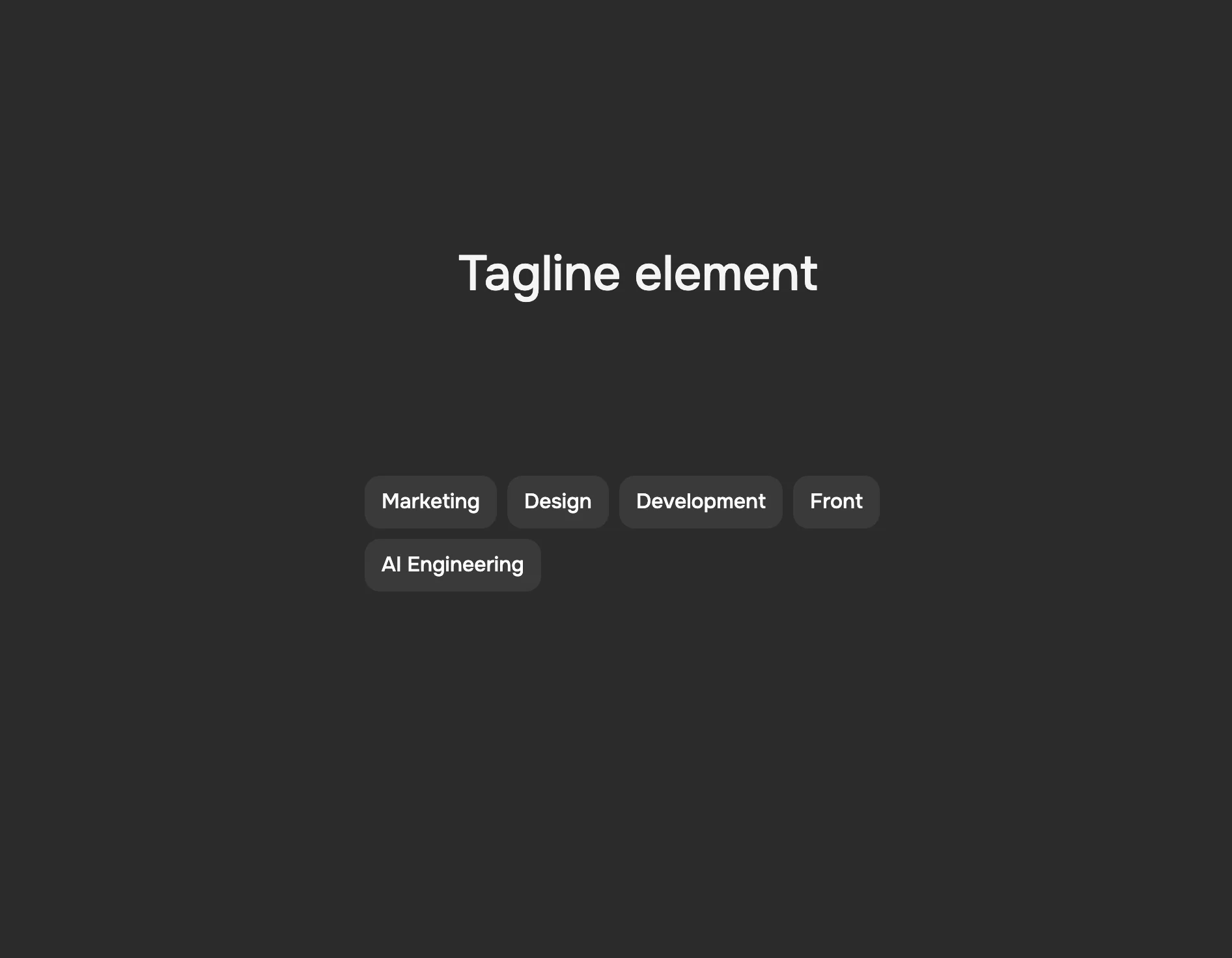 Onepage - Tagline Element Editor
